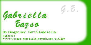 gabriella bazso business card
